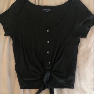 Black button up& tie T-shirt!